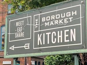 Gluten free borough market tour london sign